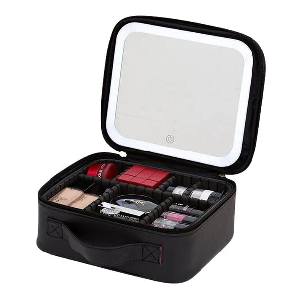 GLAM CASE COSMETIQUERO CON LUZ LED